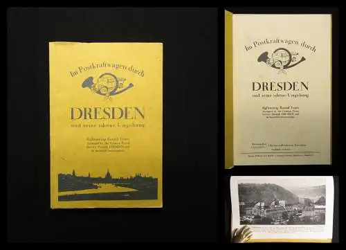 Oberpostdirektion Dresden Im Postkraftwagen durch Dresden um 1900 Ortskunde