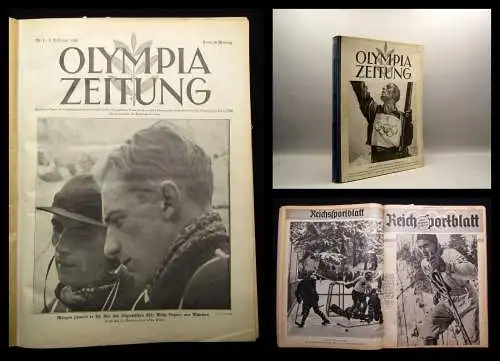 Gebundene Sammlung Olympischer Zeitschriften Winterolympiade 1936 Sport Gemeins.