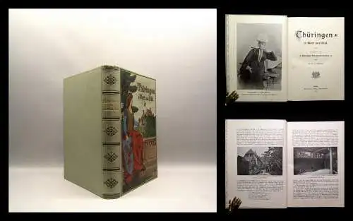 Thüringer Pestalozziverein Thüringen in Wort und Bild 1900 Or.Ausgabe 150 Abb.
