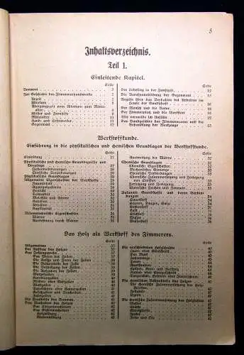 Wagner/Großmann Lehrbuch für Zimmerer 1 u. 2 Teil von Bd. 12 u. 13 1941 Technik