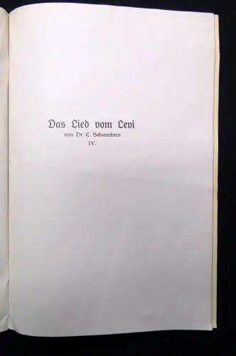 Eduard Schwechten (1805-1912) Das Lied vom Levi - 4 Tle. in 1 (alles) 1929