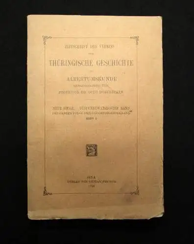 Dobenecker Zeitschrift des Vereins f. Thüringische Geschichte 25.Bd. 1924 Heft 2