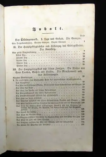 Storch,Ludwig Wanderbuch durch den Thüringer Wald 1841 Belletristik Erzählungen
