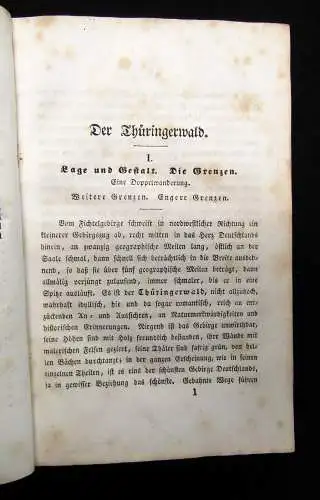 Storch,Ludwig Wanderbuch durch den Thüringer Wald 1841 Belletristik Erzählungen