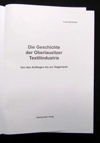 Frank Nürnberger Geschichte der Oberlausitzer Textilindustrie 2007 Handwerk