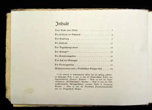 Langer 2 Hefte zum Sächsischen Sängerbundes-Fest Dresden 1925 und 1865