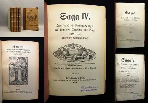 Beck,Albert Saga. Quer durch die alte Thuringer Geschichte und Sage 5 Bde. 1913