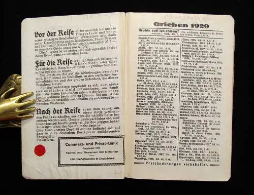 Grieben Reiseführer Bd. 47 Die hohe Tatra 1929 mit 9 Karten Landeskunde Guide