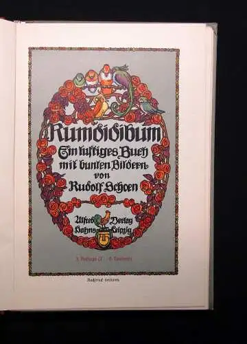 Rumdibum Ein lustiges Buch mit bunten Bildern von Rudolf Schoen Or.SU um 1918