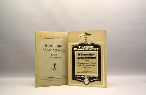 Sächsische Wanderbücher 2 Bde Chemnitzer Wanderbuch 1924/25 Guide Reiseführer