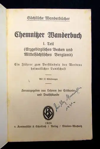 Sächsische Wanderbücher 2 Bde Chemnitzer Wanderbuch 1924/25 Guide Reiseführer