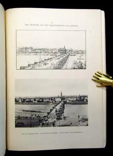 Richter Dresden sonst und jetzt 1905 50 Doppelbilder in Lichtdruck Landeskunde