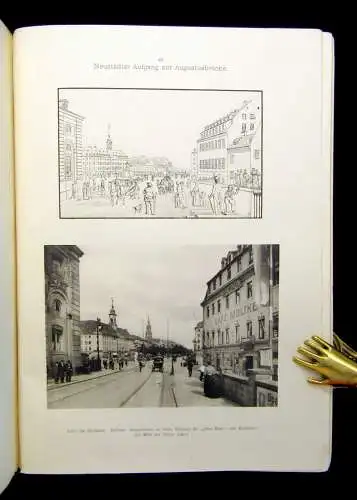 Richter Dresden sonst und jetzt 1905 50 Doppelbilder in Lichtdruck Landeskunde