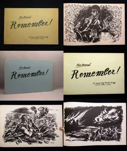 Masereel, Franz Remember! Folio mit 26 Zeichnungen und Or.SU 1946, 1 von 950 Ex.