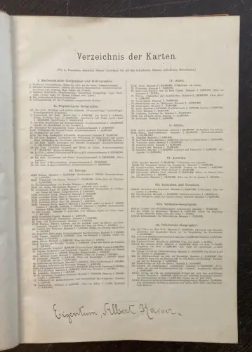 Umlauft, Heiderich A. Hartleben`s Universal- Handatlas o.J. um 1890