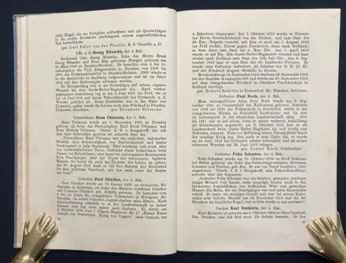 Hinüber Ehrentafel u Stammliste des Königl.-Sächs. Garde-Reiter-Regiments 1926