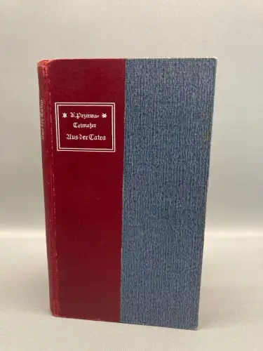 Tetmajer- Przerwa Kazimierz Aus der Tatra Erzählungen 1903 selten Prosa