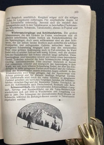 GY. A. Hefty und Dr. J. Vigyazo 3 Bde. Tatra Führer,Winter in der Tatra,Bäder