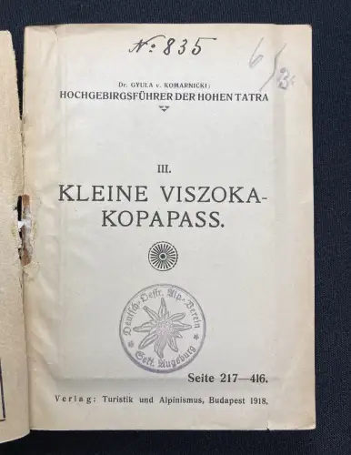 Komarnicki v. Gyulia Dr. 4 Bde. zusammen, I.Allgeminer Teil; II: Krivan- Cubrina