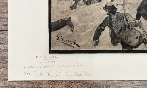 Gerlach, Otto(1862-1908) Feder-Tusche-Pinsel weißgehöht 24x34 auf Pappe