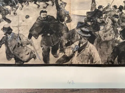 Gerlach, Otto(1862-1908) Feder-Tusche-Pinsel weißgehöht 24x34 auf Pappe