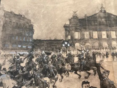 Gerlach, Otto(1862-1908) Feder-Tusche-Pinsel weißgehöht 24x34 auf Pappe