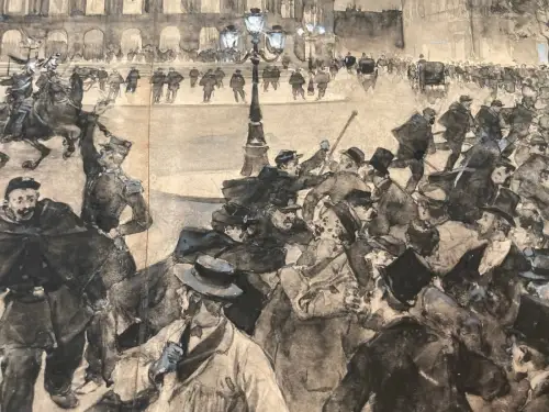 Gerlach, Otto(1862-1908) Feder-Tusche-Pinsel weißgehöht 24x34 auf Pappe