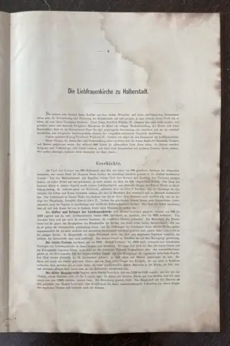 Lucanus Die Liebfrauenkirche zu Halberstadt *selten*Geschichte, Archichtectur
