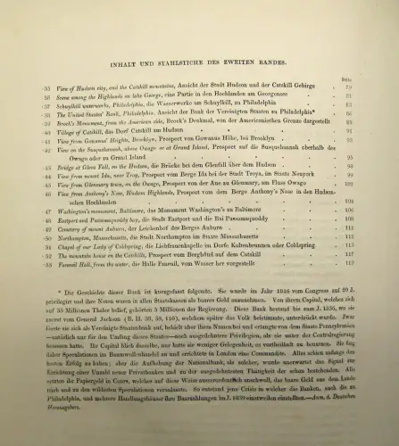 Willis Horn America in Bildern Nach der Natur gez.von Bartlett 2 Bde o.J. (1845)
