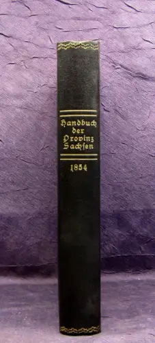 Handbuch der Provinz Sachsen 1854 Geschichte Gesellschaft Politik mb