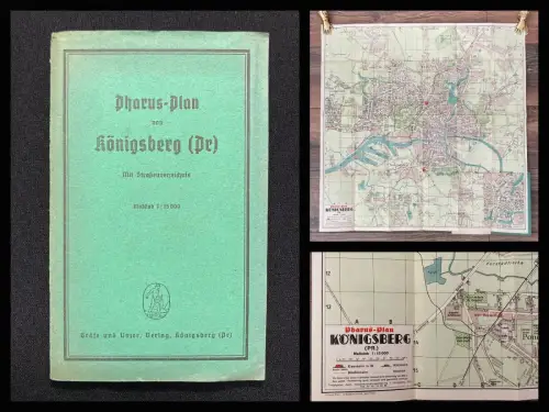 Pharus-Gutenberg Pharus- Plan von Könisgberg(Pr) Maßstab 1: 15 000 30iger Jahre