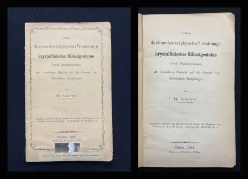 Ueber die chem. u phys. Veränderungen krystallinischer Silicatgesteine 1863