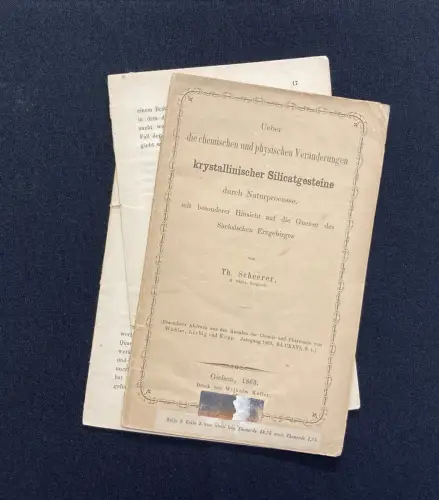 Ueber die chem. u phys. Veränderungen krystallinischer Silicatgesteine 1863
