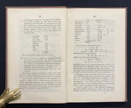 Scheerer Die Gneuse des Sächsischen Erzgebirges 1862 Gesteine Chemie Geologie