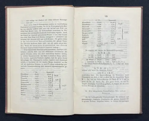 Scheerer Die Gneuse des Sächsischen Erzgebirges 1862 Gesteine Chemie Geologie
