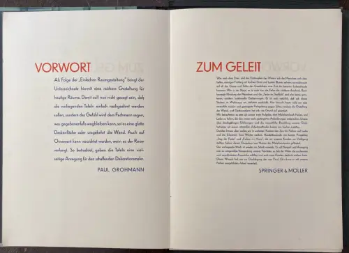 Grohmann Paul Zeitgemässe Raum- Malerei o.J. um 1920 Artdeko Schablonen