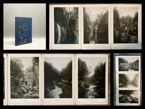 Hoffmann Die Edmundsklamm in der Böhmischen Schweiz Leporello 12 Ans. um 1925