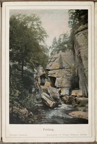 Hoffmann Die Edmundsklamm in der Böhmischen Schweiz Leporello 12 Ans. um 1925