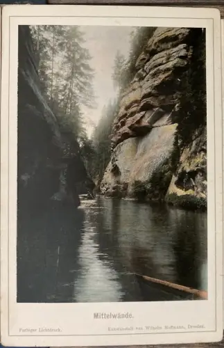 Hoffmann Die Edmundsklamm in der Böhmischen Schweiz Leporello 12 Ans. um 1925