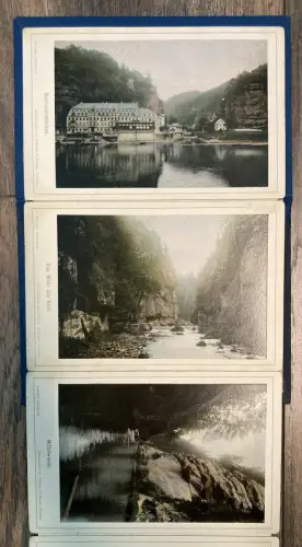 Hoffmann Die Edmundsklamm in der Böhmischen Schweiz Leporello 12 Ans. um 1925