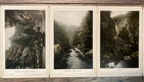 Hoffmann Die Edmundsklamm in der Böhmischen Schweiz Leporello 12 Ans. um 1925