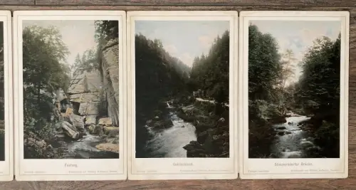 Hoffmann Die Edmundsklamm in der Böhmischen Schweiz Leporello 12 Ans. um 1925