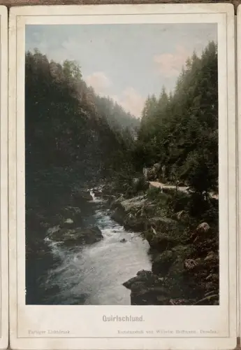 Hoffmann Die Edmundsklamm in der Böhmischen Schweiz Leporello 12 Ans. um 1925