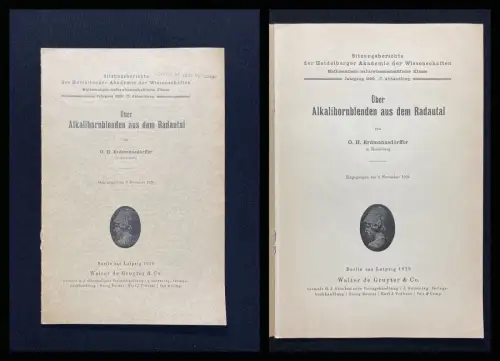 Erdmannsdörffer Über Alkalihornblenden aus dem Radautal 1929 Naturwissenschaften