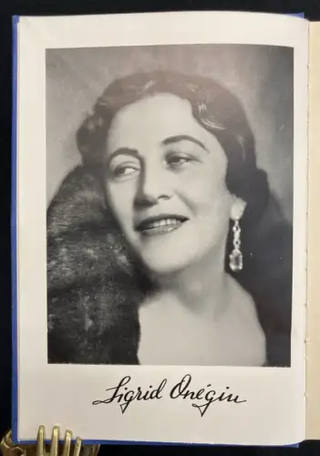 Penzoldt Fritz Sigrid Onegin 1939  Oper Opernsängerin Onegin Theater Gesang