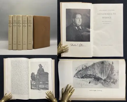 Stifter Gesammelte Werke Dünndruckausgabe in 6 Bänden 1954 Insel-Verlag
