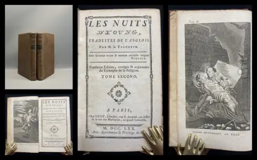 Young, Edward Les Nuits  D´Young 1769 2 Bde Philosophie Tod Unsterblichkeit