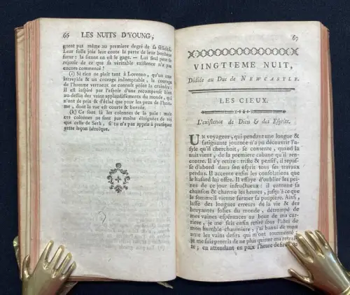 Young, Edward Les Nuits  D´Young 1769 2 Bde Philosophie Tod Unsterblichkeit
