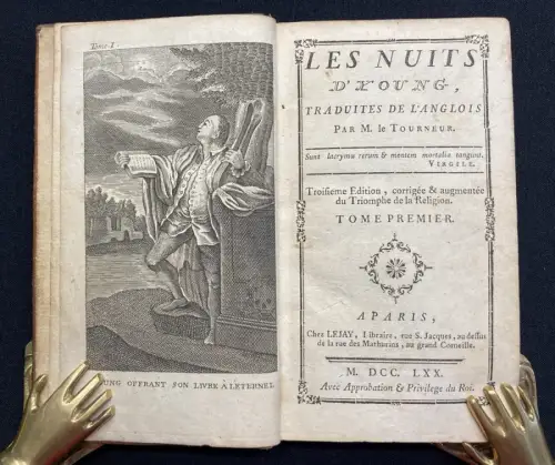 Young, Edward Les Nuits  D´Young 1769 2 Bde Philosophie Tod Unsterblichkeit