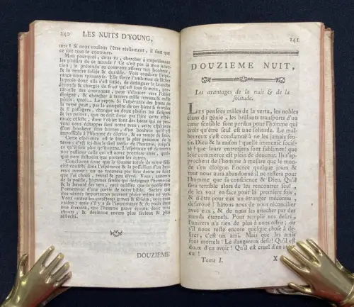 Young, Edward Les Nuits  D´Young 1769 2 Bde Philosophie Tod Unsterblichkeit